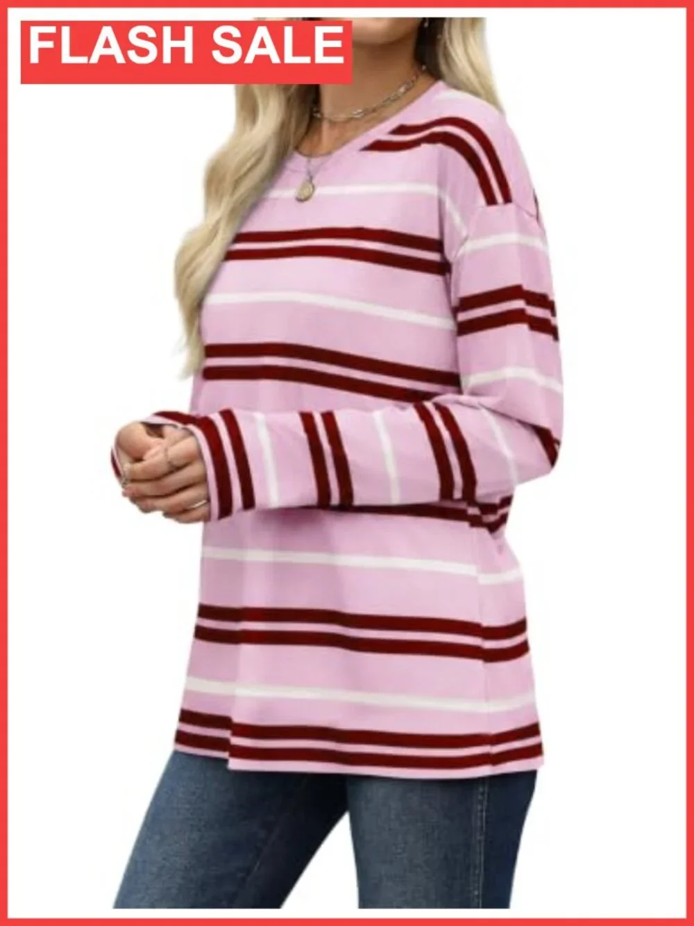 N/A oversized striped